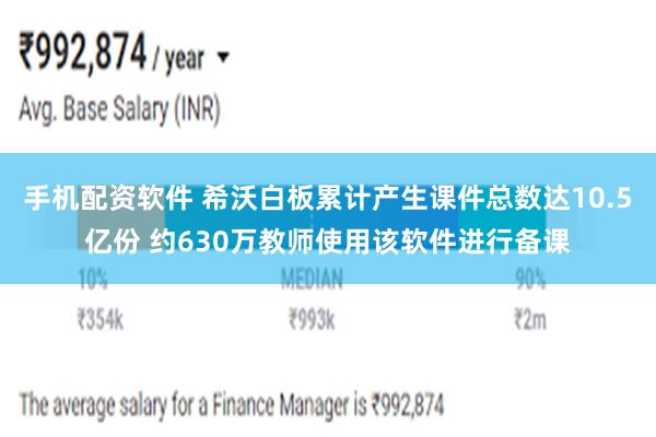 手机配资软件 希沃白板累计产生课件总数达10.5亿份 约630万教师使用该软件进行备课