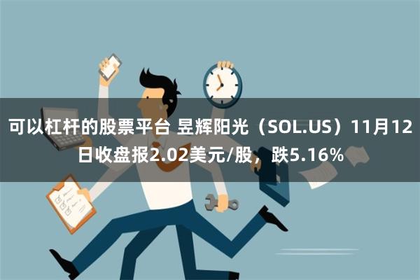 可以杠杆的股票平台 昱辉阳光（SOL.US）11月12日收盘报2.02美元/股，跌5.16%