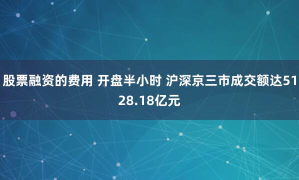 股票融资的费用 开盘半小时 沪深京三市成交额达5128.18亿元